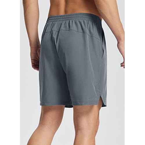 baleaf Men's 5'' Running Shorts Quick Dry Lightweight Unlined 2 Zipper Pockets Workout Gym