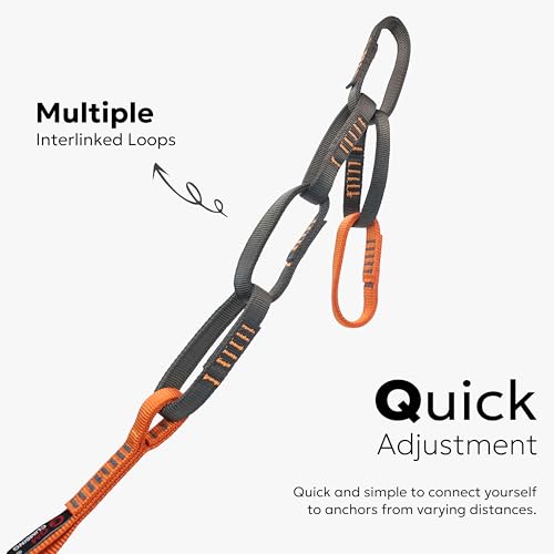 GM CLIMBING 16mm Nylon Safe Chain PAS Sling 22kN CE UIAA Certified for Personal Anchor System Rappel Transition Aid Climbi...