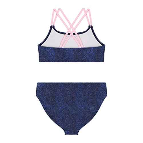 Juicy Couture Girls 4 Pack Two Piece Bikini Swimsuit Set, Kids Bathing Suit Swimwear Bikinis Tie Dye, Ombre, Metallic