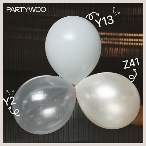 PartyWoo Clear Balloons 85pcs Different Sizes of 18 12 10 5 Inch Transparent Balloon Arch Kit for Graduation Wedding Baby ...