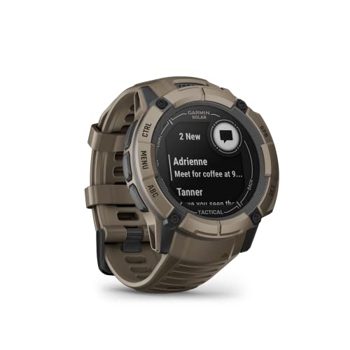 Garmin Instinct 2X Solar - Tactical Edition, Rugged GPS Smartwatch, Built-in Flashlight, Ballistics Calculator, Solar Char...