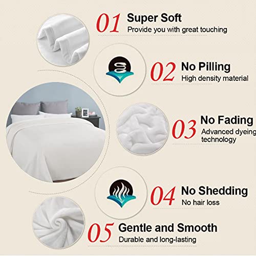 Soft Queen Size Blanket All Season Winter Warm Microplush Lightweight Thermal Fleece Blankets for Couch Bed Sofa,90x90 Inc...