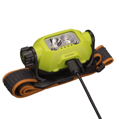 Fenix WH23R Work Headlamp, 600 Lumen USB-C Rechargeable Motion Sensor Activation with Spot and Flood Dual Beam and Organizer