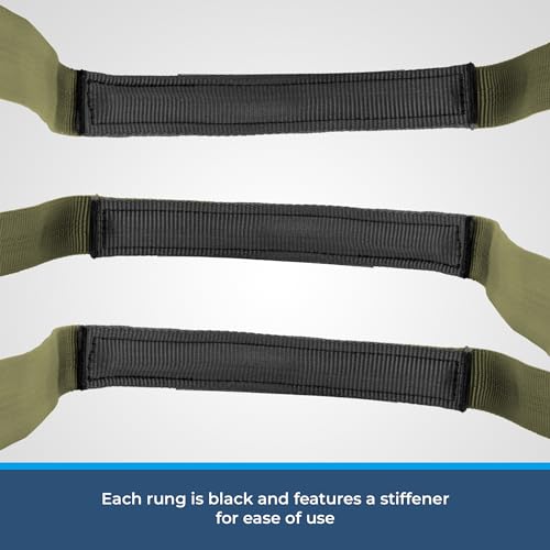 RNA Ape Canyon Outfitters Step Aider – Tree Saddle Climbing Aider. OD Green 4000-lb Tubular Webbing, CNC Sewn Ends, Lightw...