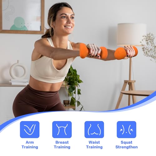 HXD-ERGO Ergonomic Dumbbells Weights Set-Hand Weights for Women at Home, Ear Dumbbells Weights for Pilates, Yoga, Jogging,...