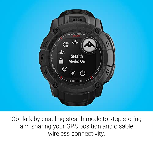 Garmin Instinct 2X Solar - Tactical Edition, Rugged GPS Smartwatch, Built-in Flashlight, Ballistics Calculator, Solar Char...