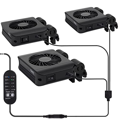 hygger Aquarium Chillers Fan, Quiet Fish Tank Cooling Fan Equipment with Adjustable Speed Controller, Suitable for Freshwa...