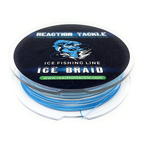 Reaction Tackle Ice Fishing Braided Fishing Line, Tip-Up Line, 8 Strands, Zero Memory Super Stong Pro Grade Power Ice Brai...