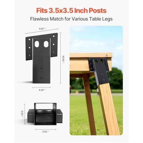 VEVOR Deer Blind Brackets, Outdoor 3.6x3.6 Platform Bracket, Fit 3.5x3.5 In / 88.9x88.9 mm Lumber, 2204lbs/1000kg Capacity Steel Elevator Brackets for Deer Stand, Hunting Blinds, Shooting Shack, 8 Pcs