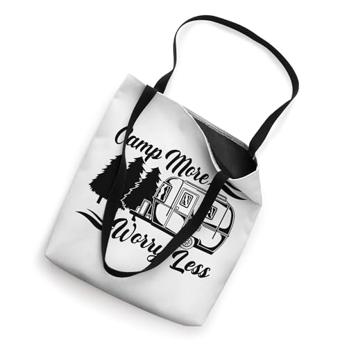Camping, Men Women Kids Nature, Camp More Worry Less, Camper Tote Bag