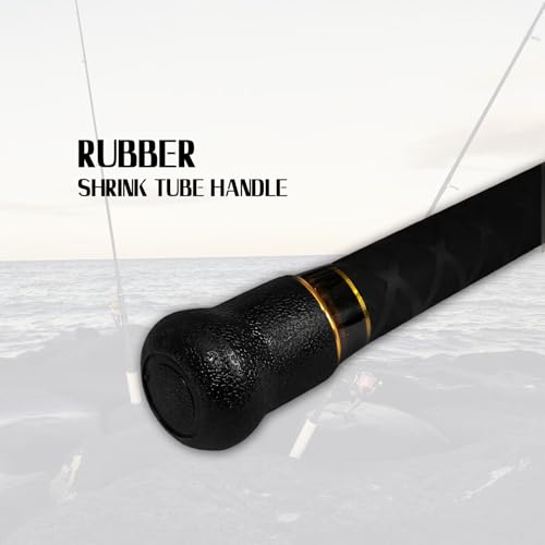 Fiblink Surf Spinning Fishing Rod 2 Piece Carbon Fiber Portable Travel Spinning Rod (10-Feet & 12-Feet)