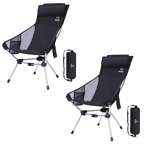 Nice C Camping Chair, Portable Chair, Lawn Chairs Ultralight High Back Folding Camping Chair, Backpacking Chair