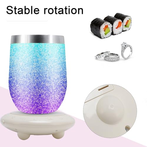 Motorized Rotating Display Stand,Automatic Cake Spinning Display Stand with Music 360 Degree Multipurpose Spinning Display...