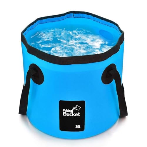 BANCHELLE Collapsible Bucket Water Container Portable Folding Camp Wash Basin for Outdoor Traveling Hiking Fishing Car Was...
