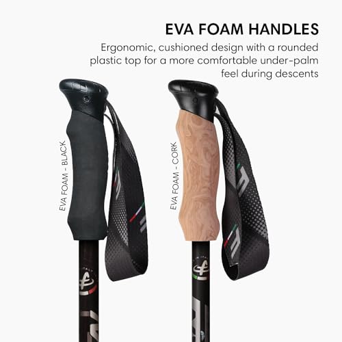 Fizan Compact 4 Trekking Poles – 6.0 oz Ultralight, Backpacking, Thru Hiking Poles, Adjustable, Collapsible, Customized Fi...