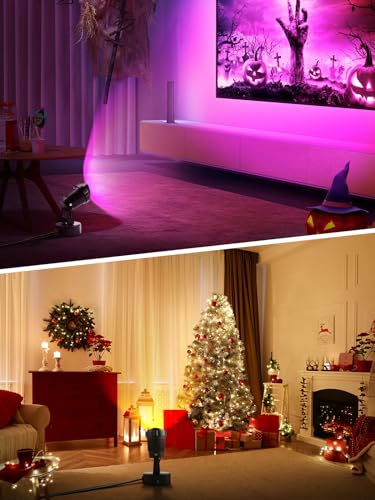 ZUCKEO 10W LED Spot Lights Indoor RGBW Color Changing Uplighting Indoor with Remote, 120V Christmas Spotlight Up Lights Pl...