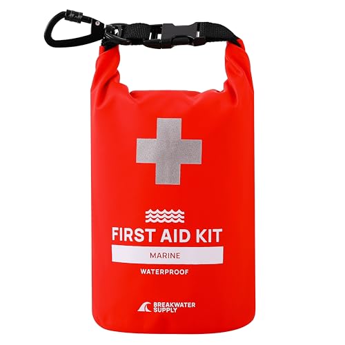 Breakwater Supply™ Waterproof First Aid Kit Dry Bag Bug Out Bag Preloaded with Emergency Survival Prepper Supplies for Boa...