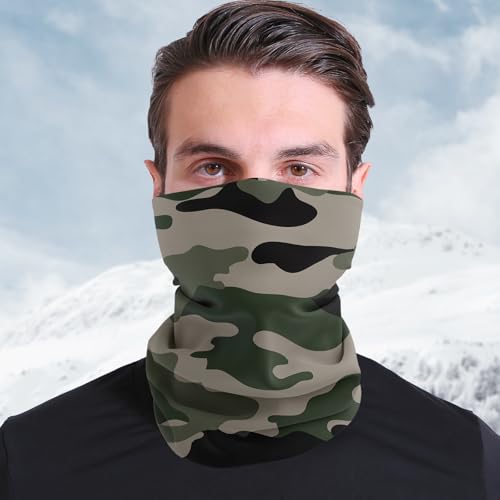 Camo Neck Gaiter Multifunctional Outdoor Face and Neck Cover for Hiking and Cycling