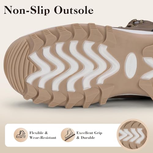 Mishansha Winter Boots for Women Water-Resistant Warm Snow Boots with Fur Lining Non Slip Sole for Outdoor Cold Weather Hi...