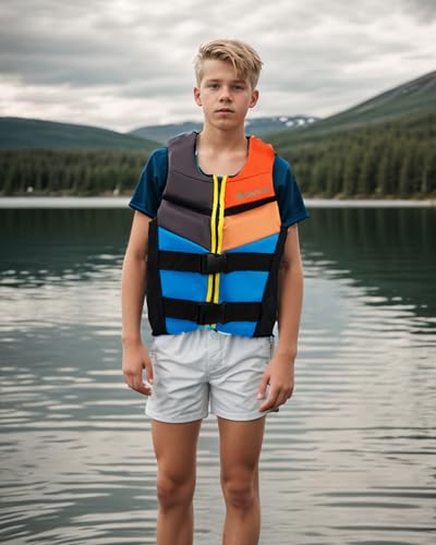 Owntop Swim Vest Youth Kids | Lightweight & Quick-Dry | Adjustable Buckles & Zipper | Kayak, Swimming Training, Boating - ...