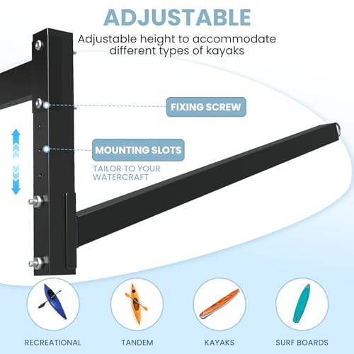 BBTEQEKN Kayak Storage Rack, Heavy Duty Kayak Racks for Garage and Outdoor Storage, for Kayak, Canoe, Surfboard, Paddleboard