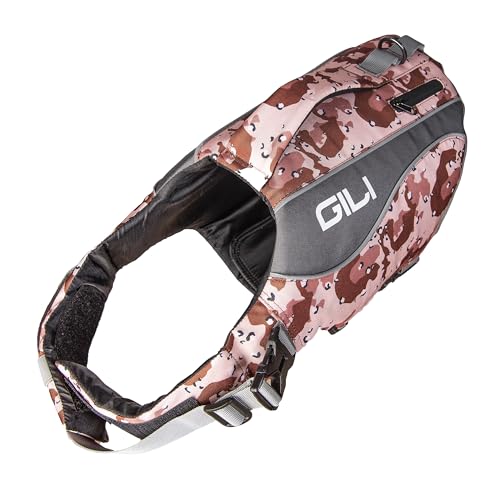 Gili Dog Life Vest Jacket Flotation (Desert Camo, Medium)