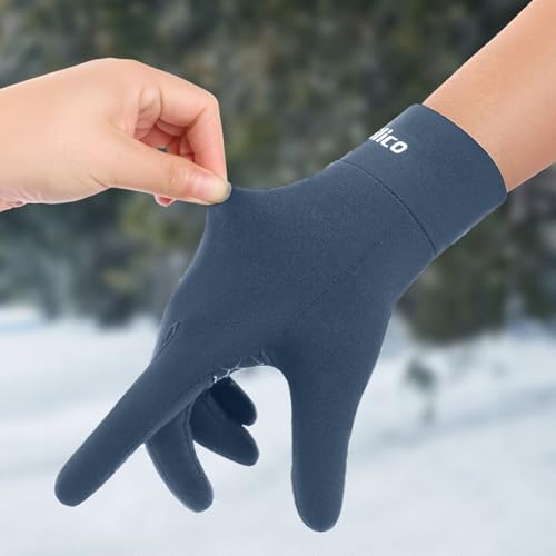Touchscreen Running Gloves - Lightweight Thermal Anti-Slip Gloves with Portable Buckle for Outdoor Sports and Winter Activ...