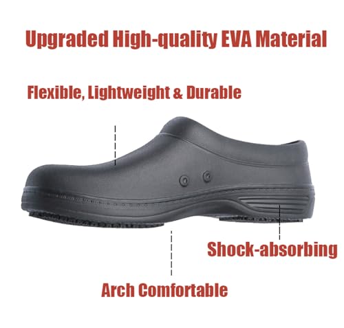 SECHRITE Chef Shoes Women Men Slip Resistant Garden Work Kitchen Shoes Waterproof Non Slip Nursing Clogs Food Service Shoe