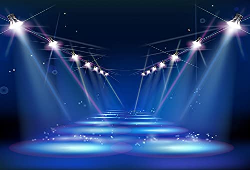Photography Background Lighting Musical Hall Club Neon Light Stage Birthday Baby Shower Photo Studio Backdrop A6 10x7ft/3x...