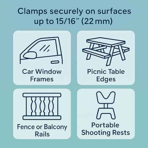 Barska Car Window Mount ? Stable Clamp for Spotting Scopes and Binoculars ? Portable Tripod Adapter for Birdwatching, Wildlife Viewing, and Outdoor Use