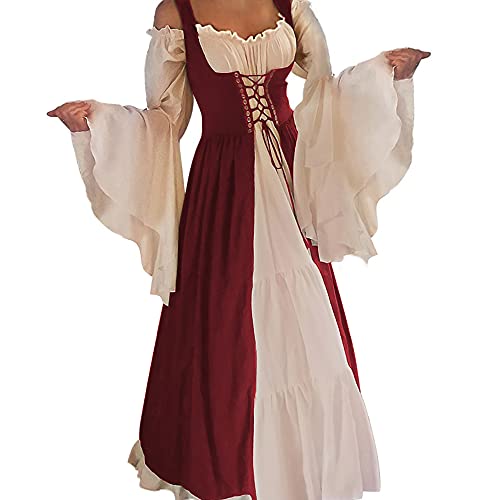 Abaowedding Womens's Medieval Renaissance Costume Cosplay Over Dress