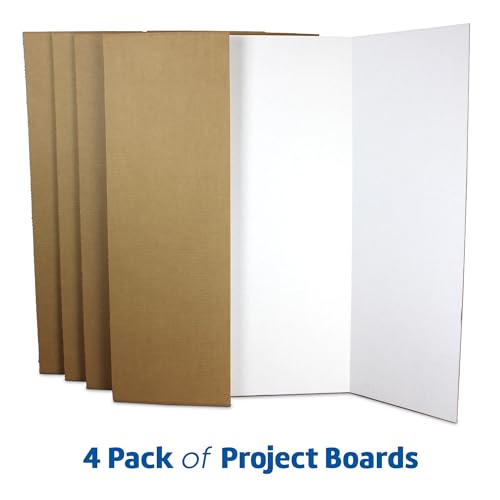 Flipside Products 36” x 48” Project Boards for Presentations, Science Fair, School Projects, Event Displays and Trifold Pi...