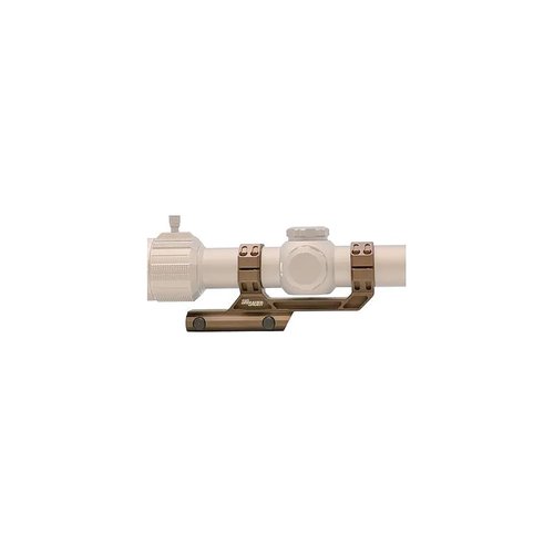 Sig Sauer Alpha MSR7075-T6 Aluminum 1.535 in. High 0 MOA Cant M1913 Attachment Scope Ring Mount, 30 mm Ring Size, Coyote Brown