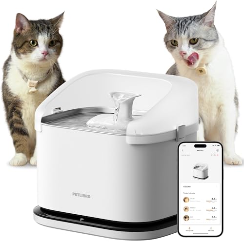 PETLIBRO RFID Multi Cats Water Fountain with Cat Recognition & Hydration Monitoring, Pump-Free Auto Cat Water Dispenser, L...