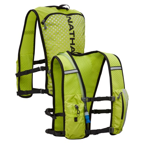 Nathan Hypernight QuickStart 2.0 4 Liter Hydration Pack w/ 1.5L Bladder, Reflective to Be Seen at Night, Front Water Bottl...