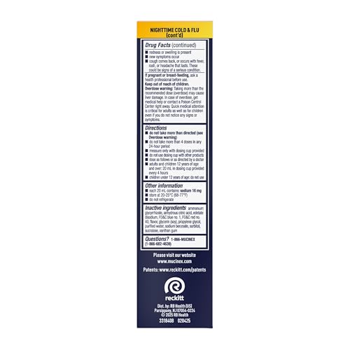 Maximum Strength Mucinex FastMax DM Max & Mucinex Nightshift Cold & Flu Liquid (2 x 6 fl. oz.) Thins & Loosens Mucus, Relieves Cough & Chest Congestion, Pain, Fever, Sneezing, Sore Throat, Runny Nose