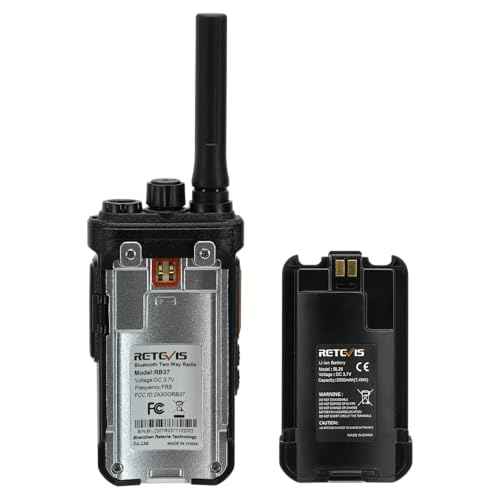 Retevis RB37 Bluetooth Walkie Talkies,Bluetooth Two Way Radio New Version,2000 mAh&120h Standby Long Battery Life,Wireless Earpiece,Flashlight,VOX,Type-C,2 Way Radio for Church Hospital Family(2Pack)
