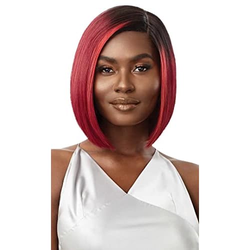 Outre Mytresses 100% Unprocessed Human Hair Custom Colored HD Lace Front Wig - LETISHA (Color:Natural Black)