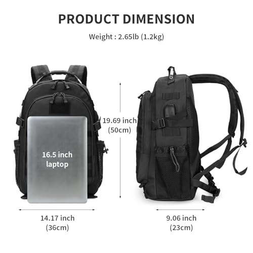 HUNTVP Military Tactical Backpack 40L Large Army 3 Day Assault Pack Molle Bag Backpacks WR Hunting Rucksack Assault Pack
