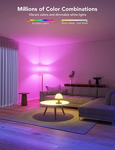 Govee LED Smart Light Bulbs, 1000LM Color Changing Light Bulb, Wi-Fi & Bluetooth Light Bulbs, Work with Alexa and Google A...