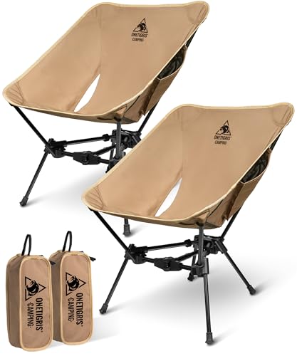 ONETIGRIS 2 Pack Tigerblade Camping Chair, Lightweight Folding Backpacking Hiking, Compact Portable 330 lbs Capacity