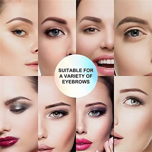 Eyebrow Stamp Stencil Kit - One-Step Eyebrow Stencil with 24 Reusable Thin & Thick Stencils, Long-Lasting Waterproof & Smudge-Proof Brow Stamp for Perfect Eye Makeup (Blonde)