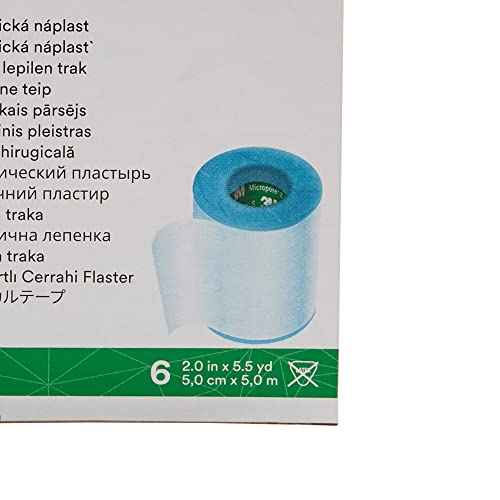 3M Micropore Medical Tape, Non-Sterile, Silicone, Blue, 2 in x 5 1/2 yds, 6 Rolls, 1 Pack