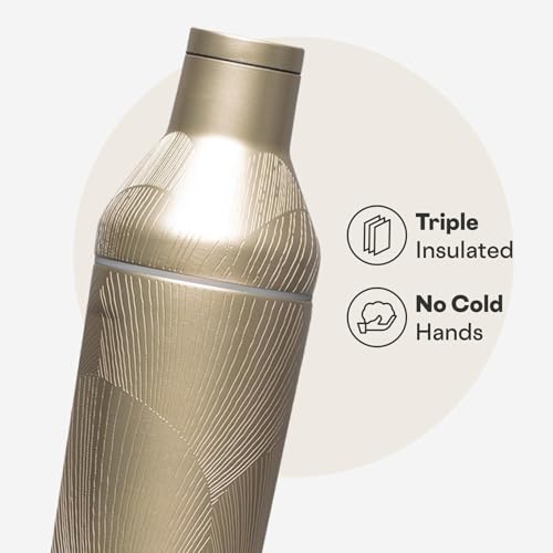 Corkcicle Cocktail Shaker - Triple-Insulated Stainless Steel - Leak-Proof Lid with Built-In Strainer - Non-Slip Bottom - S...