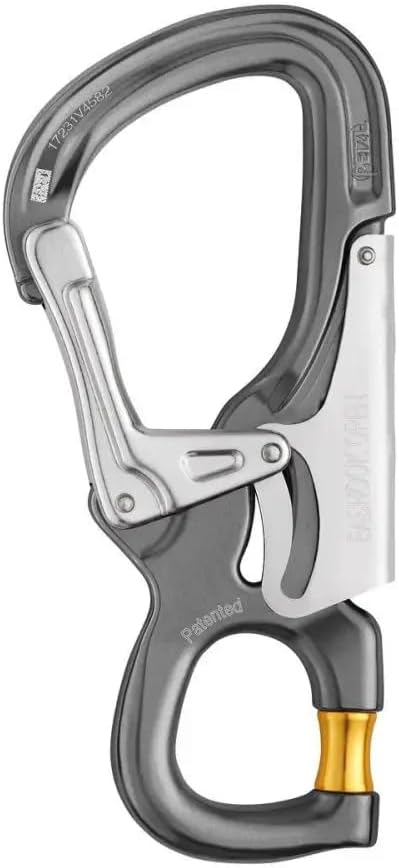 Petzl, Connector Eashook Open, Connector with gated Connection Point for Double Lanyard and Work Positioning Lanyard
