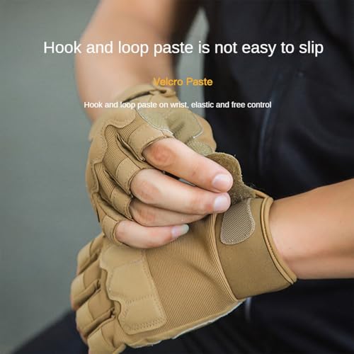 Fingerless Outdoor Gloves Knuckle Protection for Cycling Motorcycle Gloves for Men Women