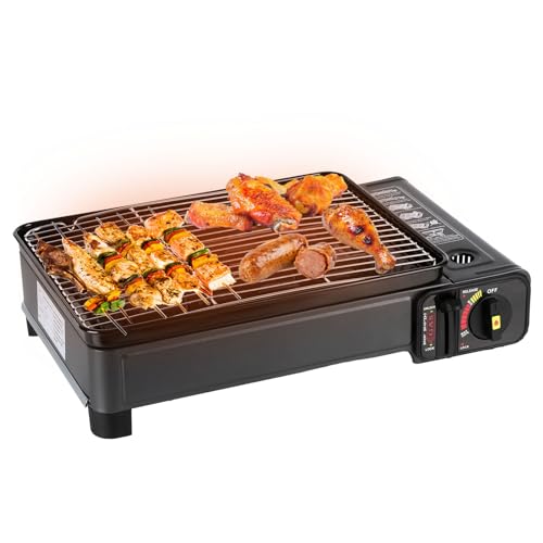 Wimdoyily Propane Grill Portable,Portable Gas Grill Butane Stove (BLACK)