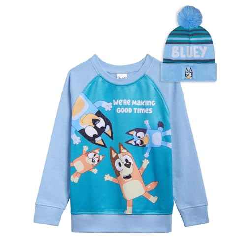 Bluey Bingo Fleece Sweatshirt and Hat Toddler to Little Kid