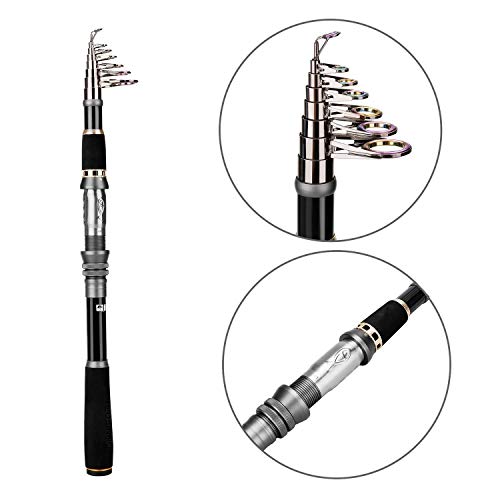 PLUSINNO Telescopic Fishing Rod and Reel Combos Full Kit, Fishing Boat Rods Holder