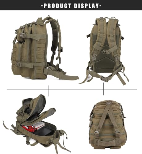 Miramrax Small Tactical Backpack Military Daypack - 30L Backpack for Men Molle Assault Pack Bug Out Bag for Hiking Camping...